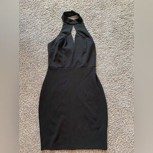NWOT Women's Y2K Charlotte Russe Black Halter Dress size Small in Black